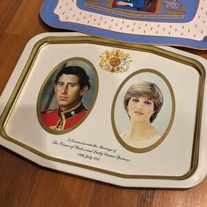 Royal Commemorative Tray with Gold Trim